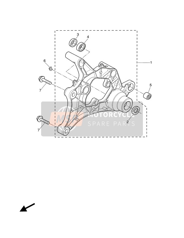 Yamaha XQ125 MAXSTER 2002 Braccio posteriore & Sospensione per un 2002 Yamaha XQ125 MAXSTER